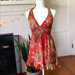 Halter tie Boho dress